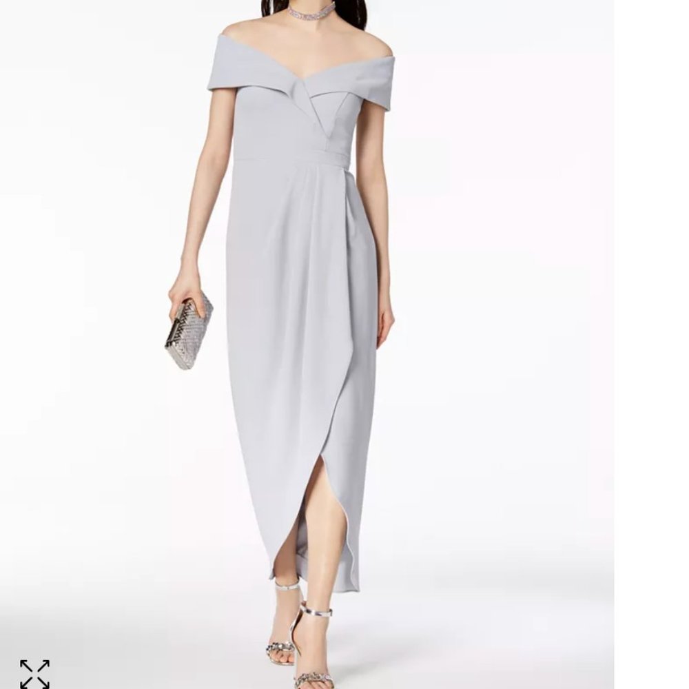 Xscape Grey Midi Dress NWT